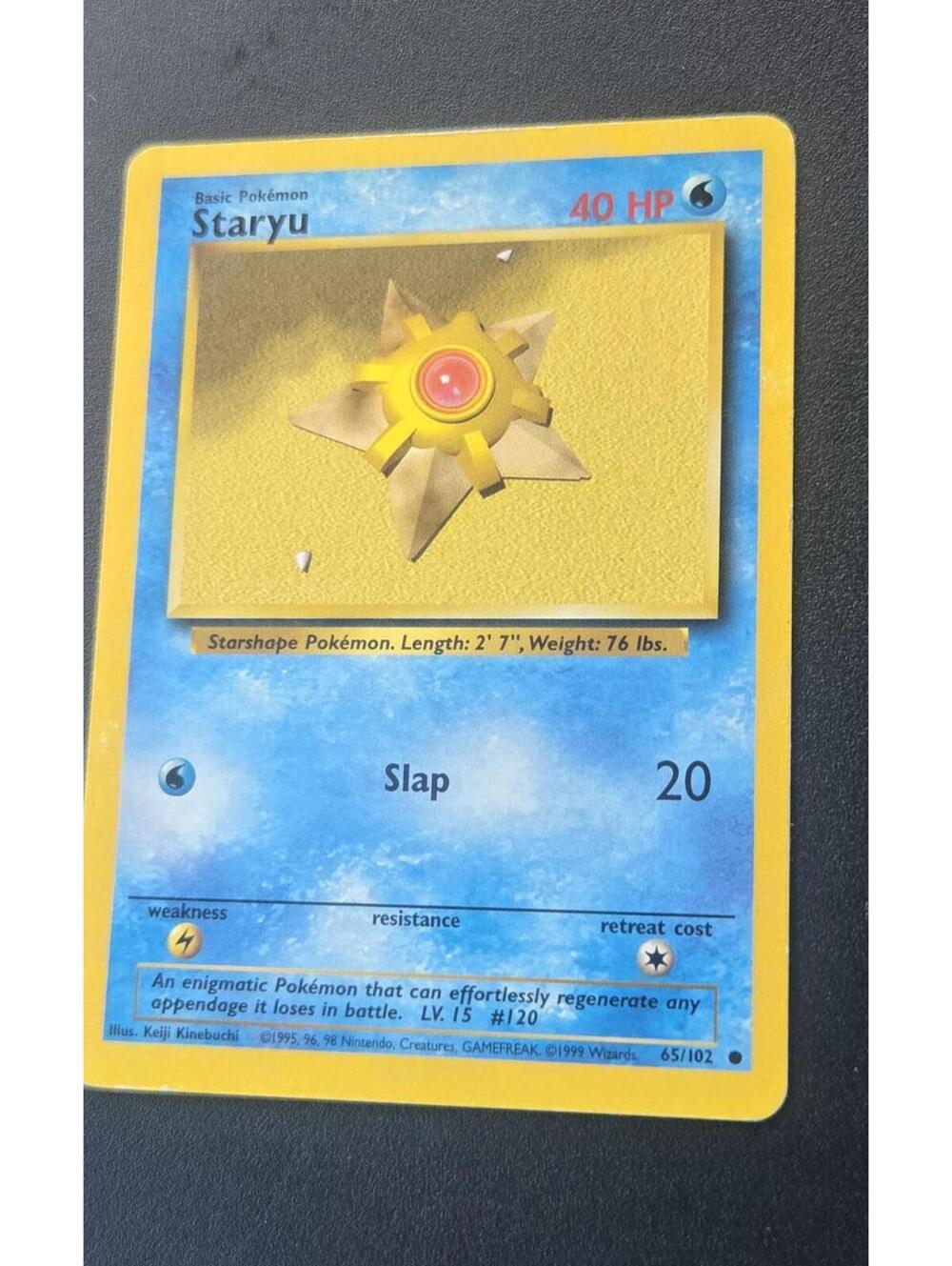 Staryu Basic Pokemon Card 40 HP